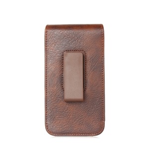 Étui de luxe pour <span class=keywords><strong>iPhone</strong></span> en cuir avec clip/boucle de ceinture, pochette haut de gamme avec porte-carte d'identité intégré - Product Image 4