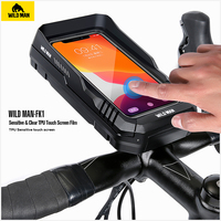 WILDMAN Populaire – Sacoche de guidon de vélo/moto 100 % étanche en ABS rigide pour téléphone portable