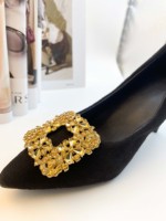 Vente directe d'usine 2025 Nouveaux accessoires de chaussures en métal à strass tendance pour femmes