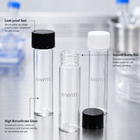Bouteille de rangement en verre transparent avec couvercle à vis sécurisé, motif personnalisé pour présentation florale sèche sur bureau