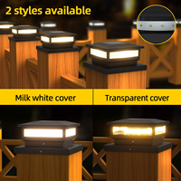 Lampe à colonne solaire d'extérieur avec LED pour villa mur de jardin lampe murale à colonne de jardin étanche pour l'éclairage de tête de porte de paysage