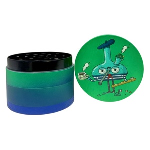 Round Zinc Alloy Dry <b>Herb</b> <b>Grinder</b> With Colorful Design And Sharp Teeth For Smooth Grinding - Product Image 4
