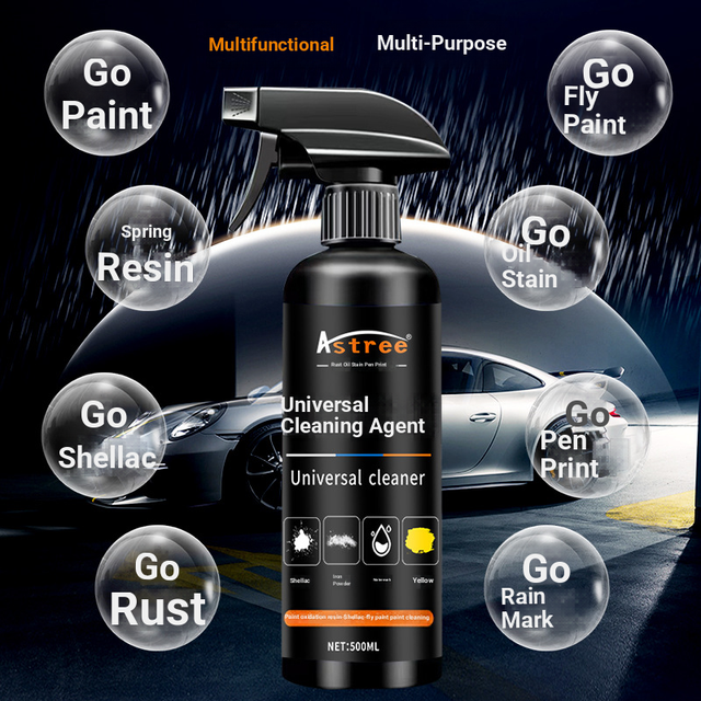 Astree Universal Cleaning Agent Multi Purpose Car Cleaner Bird Droppings Tree Sap Iron Powder Rust Remover Spray 500ml OEM