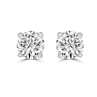 Boucles d'oreilles en titane F136 avec zircon 5A à quatre griffes, accessoires de piercing pour clous de nez et têtes d'ancres dermiques