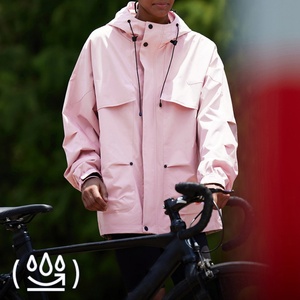 <b>Men's</b> <b>Lightweight</b> Windproof Outdoor Hiking Softshell Anorak Canvas Zip-Up Safari Windbreaker <b>Jacket</b> with Stand Collar and Hood - Product Image 1