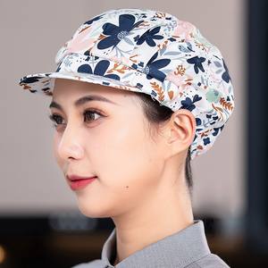 หมวกผ้าคอตตอนปักลาย3D หมวกทำงานผสมระบายอากาศได้ดีสำหรับพ่อครัวแรงงานป้องกันฝุ่นคุณสมบัติกันผมสำหรับทำอาหารที่บ้าน - Product Image 3