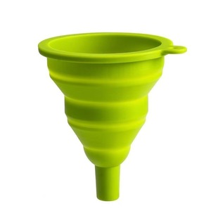 Silicone Folding Funnel Mini Telescopic Kitchen Liquid Dispensing Oil Bottle Funnel Green Pink Blue Collapsible Reusable - Product Image 3