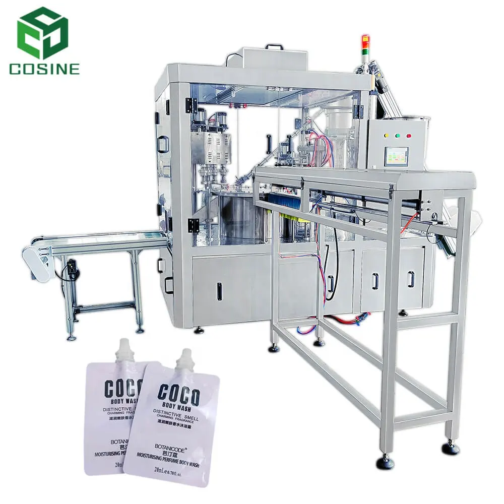 China Factory Stand Up cat food milk Pouch bag Filling And Capping Machine