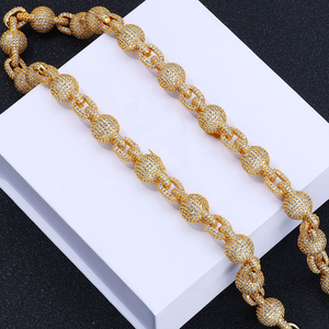 S925 Silver GRA Moissanite Disco <b>Ball</b> Beaded <b>Bracelet</b> Chunky Hip Hop Streetwear Iced Out Round Bead Link Sparkle Chain Jewelry - Product Image 4