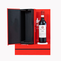 Boîte d'emballage élégante en carton rigide avec gaufrage, design personnalisé, bordeaux, fermeture magnétique longue, boîtes cadeaux personnalisées pour