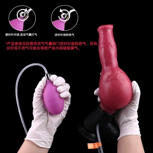 Doberman Pinscher Squirt Inflatable Dog Knot Penis Ejaculation Dildo Fantasy Monster G-Spot Orgasm Masturbator Sex Toy Wholesale - Product Image 4