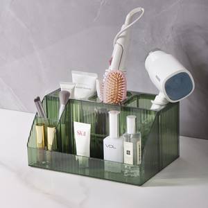 Estante de baño multifunción para mascotas, caja de almacenamiento para brochas de maquillaje, secador de pelo de escritorio, estante de almacenamiento de hierro rizador - Product Image 2