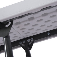 Hitree pas cher HDPE portable personnalisé blanc banc chaise extérieur en plastique salle à manger mariage jardin pique-nique chaise