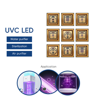 Diode UV UVA 360-420nm UVB 290-340nm UVC 222-285nm Lumière noire Puces LED OEM/ODM avec certificat CE RoHS ISO9001