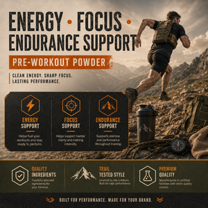 Suplemento <span class=keywords><strong>Pre</strong></span>-Entrenamiento Vegano para Adultos de Marca Privada, Polvo de Alta Proteína 360g, Fórmula Personalizada para Energía, Concentración y Resistencia, para Gimnasio y Fitness, a Granel - Product Image 3
