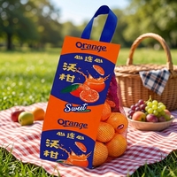 Voorgevormde plastic gaasverpakking voor sinaasappels, mandarijnen en citrusvruchten, herbruikbare fruitnetten verpakkingstas
