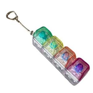 Teclado Cat Xiaoqi de 4 Teclas con Keycaps Transparentes de Plástico, Interruptor de Alivio de Presión, Licenciado, Marca Privada, Llavero para Teclado - Product Image 3