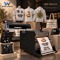 Imprimante DTF pour t-shirts 60 cm avec 2 têtes I3200, machine d'impression par transfert thermique textile avec secouage automatique de la poudre et séchage