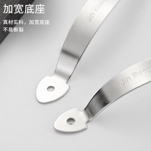 Stainless Steel Cabinet Handles Solid Curved Wardrobe Door Mount Non Detachable General Use - Product Image 4