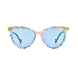 Lunettes de soleil œil de chat, monture colorée, verres miroir roses, protection UV 100%, pour femmes adultes - Product Image 4