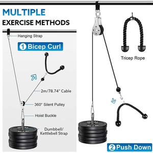 Durable Home Fitness Pull-down Training <b>Sets</b> Multifunctional <b>Lift</b> <b>Weighted</b> Pulley System Cable Machine with Adjustable Cable - Product Image 3
