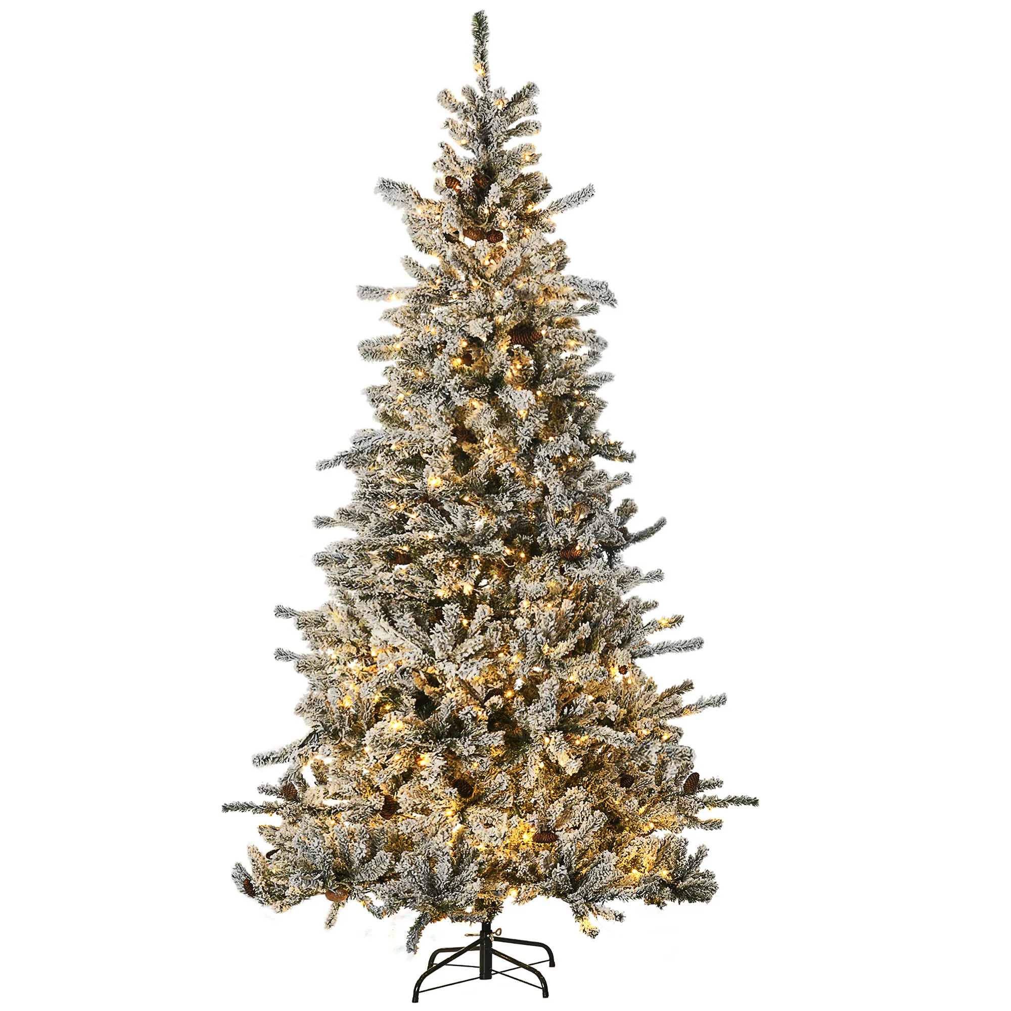 Prix de gros Arbre de Noël Protection de l'environnement cryptage de luxe Lumières de sapin de Noël floqué Décorations de Noël