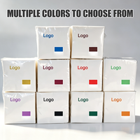 Serviettes en papier personnalisées avec logo pour restaurants, hôtels, bars, pubs, cafés – Mouchoirs en papier en pure pâte de bois vierge, paquet de serviettes de cocktail