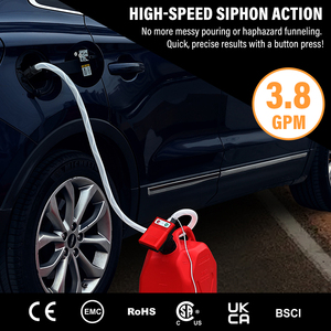 ปั๊มถ่ายน้ำมันเชื้อเพลิงแบบแรงเหวี่ยง PEILI High-Flow 3.8GPM หัวฉีดอัตโนมัติ ทนทาน ผลิตจากพลาสติก ใช้พลังงาน DC/AC/แบตเตอรี่ รับประกัน 1 ปี - Product Image 5