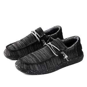 Chaussures mocassins classiques rétro en daim de vache et toile pour hommes et femmes, nouvelle arrivée, vente chaude, vente en gros, dessus en toile PVC, <span class=keywords><strong>plateforme</strong></span> plate en EVA - Product Image 3
