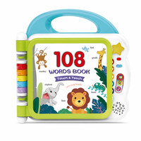 Livre interactif de sons d'animaux pour les tout-petits, 108 mots, apprendre en touchant, jouet éducatif pour l'apprentissage précoce avec boutons audio