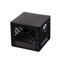 Boîte à lait empilable multi-usages en plastique 16QT avec couvercle en plastique pour le transport des fruits.