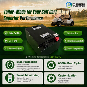 Batterie LiFePO4 au phosphate de fer et de lithium intelligente 3,24 kW 60 V pour chariot de golf, chariot élévateur, cycle profond, grade A, avec BMS intelligent et Bluetooth - Product Image 5