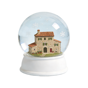 Globo de Nieve Personalizable con Diseño de <span class=keywords><strong>Casa</strong></span> de Piedra Estilo Mediterráneo y Plantas en Maceta - Product Image 1