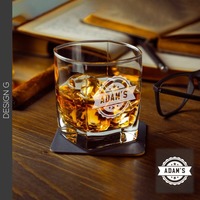 Vaso de Licor Personalizado con Nombre Grabado con Láser, Diseño Clásico para el Día del Padre, Hecho a Mano en China, POD Bajo Demanda, UIONEN Craft DIY 018