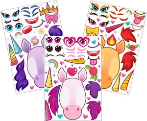 Láminas adhesivas para hacer tu propio unicornio, Animal de fantasía, mezcla y combina, manualidades - Product Image 1