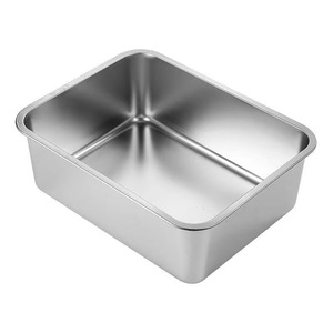 Giant Stainless Steel Cat Litter Box Extra Large Deep Rectangular Durable Easy Clean Pet Toilet For Cats - Product Image 5