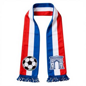 Écharpe de supporter de football personnalisée double face avec logo – Vente en gros – Coupe du Monde 2026 – Publicité, célébrations et décoration d'événements - Product Image 1