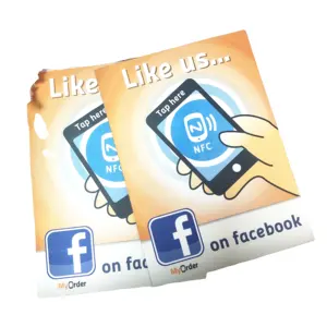 Situs Web Facebook Twitter Seperti Kami Ketuk Poster NFC untuk Pemasaran Restoran Kafe Toko Hotel