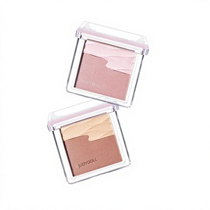 Judydoll Orange Petal Su Bazlı Saten Işıltılı Allık, Aydınlatıcı Kontür, Genişleyen Sıkıştırılabilen Mat Görünüm Allık Pudrası, Tüm Cilt Tipleri İçin - Product Image 1