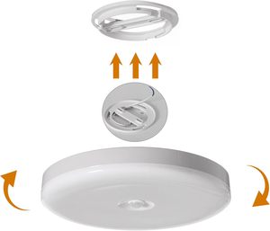 10'' 12'' 14'' 16'' Brushed Nickel Oil Rubbed Bronze Surface Mounted Flush Mount Dimmable <b>LED</b> <b>Ceiling</b> <b>Light</b> - Product Image 3