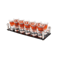 6 pièces/12 pièces ensemble verres à liqueur plateau en plastique support porte-verres à liqueur