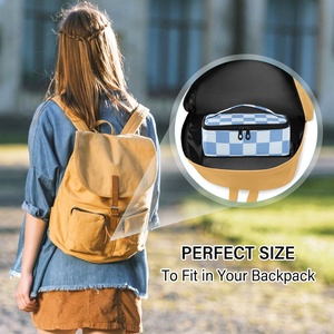 Sacs isothermes à déjeuner personnalisés à sublimation, motif à carreaux, style hawaïen, pour filles et adultes, livraison de repas - Product Image 5