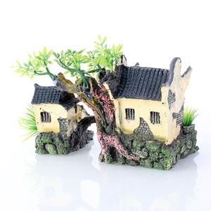 Ornamento per Acquario in Resina Stile Cottage Jiangnan Tradizionale Cinese - Product Image 1