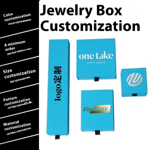 Emballage en carton rigide haut de gamme personnalisable avec logo pour bijoux, boîtes rigides pour colliers, bagues, cadeaux de bijouterie, estampage - Product Image 2