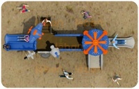 Structure de jeu extérieure en plastique pour enfants, avec toboggan et structure d'escalade, thème ludique, personnalisable pour maternelle, école, parc