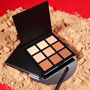 Fournisseur de cosmétiques pour le visage de haute qualité, 9 couleurs, étiquette privée, poudre pour le visage personnalisée, meilleure poudre pour le visage, <span class=keywords><strong>palette</strong></span> de maquillage correcteur - Product Image 1