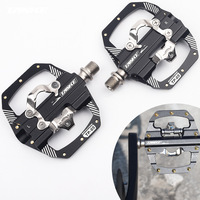 Pédale de VTT avec double plateforme, pédales de vélo multi-usages avec crampons, remplacement pour le système de pédale de vélo de montagne SPD