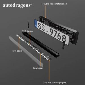 Feu de plaque d'immatriculation LED 60W 6320LM à faisceau haut/bas avec faisceau de conduite et de positionnement DRL, étanche IP68, conforme aux normes R149 ECE R10 - Product Image 4