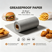 Papier d'emballage alimentaire sur mesure, résistant à la graisse, de qualité alimentaire, pour hamburger, pain, pizza, charcuterie, biodégradable