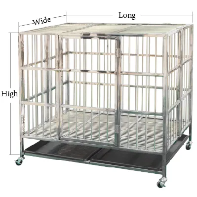 ผู้ผลิต veterinary medical 304 สแตนเลสสตีลพับ feeding หลุมสุนัข cage กับคุณภาพดี